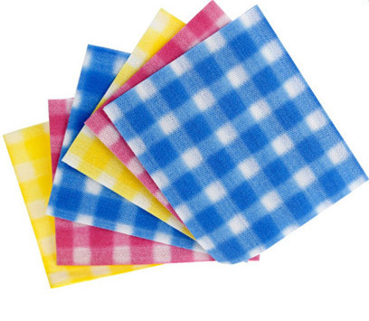 Panos de prato de dobramento de Microfiber de toalhas de mão de W do agregado familiar com impressão