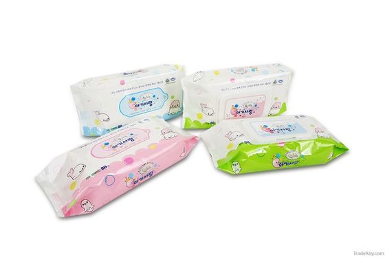 Limpezas molhadas da limpeza da pele do bebê do tecido do bebê da boca e da mão com papel sem fiapos