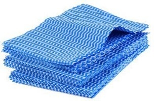 Poliéster de dobramento sem álcool Eco-amigável azul da viscose 30% de toalhas de mão 70% do OEM